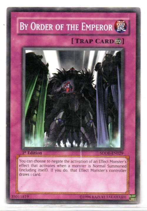 Yu-Gi-Oh! - By Order of the Emperor - 1st Ed/Common - The Dark Emperor Structure Deck (SDDE-EN029)