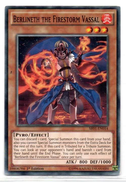 Yu-Gi-Oh! - Berlineth The Firestorm Vassal - Emperor of Darkness Structure Deck (SR01-EN014)