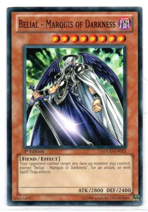 Yu-Gi-Oh! - Belial - Marquis of Darkness - 1st Ed/Common - Gates of the Underworld Structure Deck (S