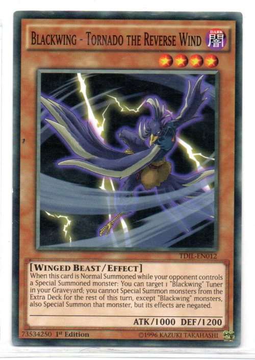 Yu-Gi-Oh! - Blackwing - Tornado The Reverse Wind - 1st Ed/Common - The Dark Illusion (TDIL-EN012)