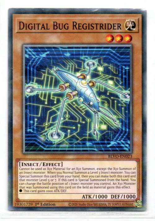 Yu-Gi-Oh! - Digital Bug Registrider - 1st Ed/Common - Blazing Vortex (BLVO-EN023)