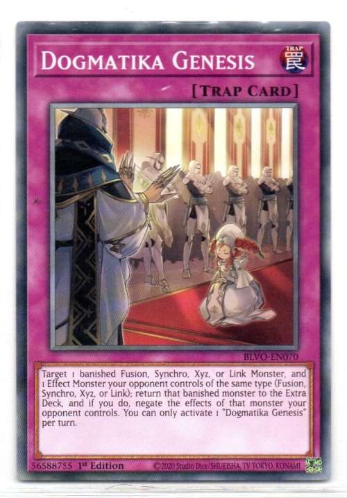 Yu-Gi-Oh! - Dogmatika Genesis - 1st Ed/Common - Blazing Vortex (BLVO-EN070)
