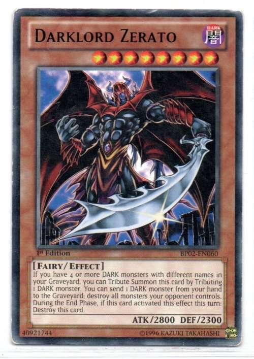 Yu-Gi-Oh! - Darklord Zerato - 1st Ed/Rare - Battle Pack 2: War of the Giants (BP02-EN060)
