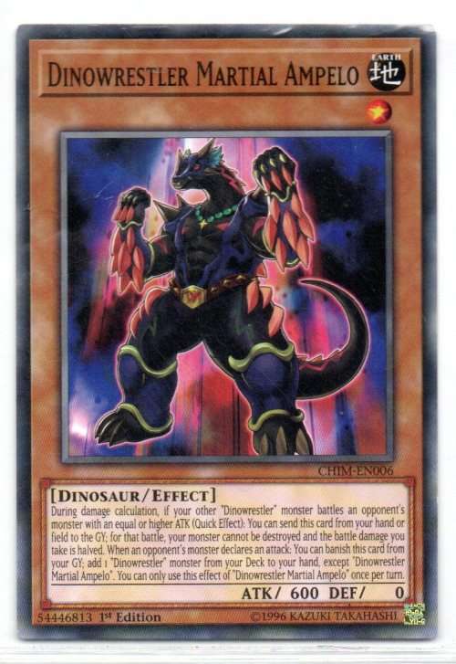 Yu-Gi-Oh! - Dinowrestler Martial Ampelo - 1st Ed/Common - Chaos Impact (CHIM-EN006)