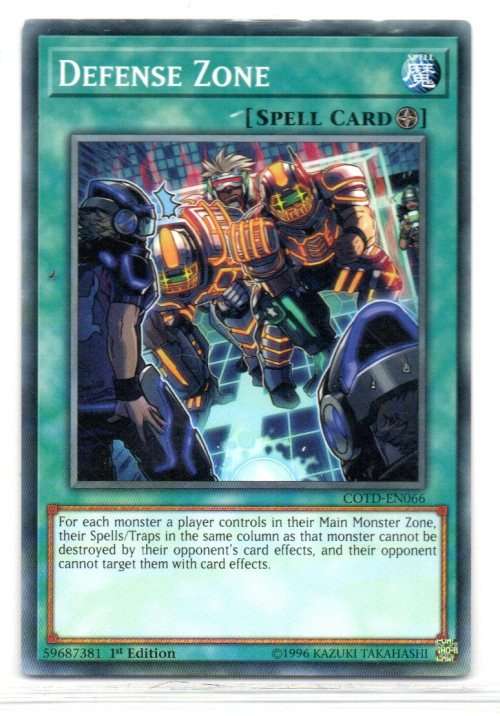 Yu-Gi-Oh! - Defense Zone - 1st Ed/Short Print - Code of the Duelist (COTD-EN066)