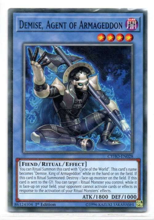 Yu-Gi-Oh! - Demise, Agent of Armageddon - 1st Ed/Common - Cybernetic Horizon (CYHO-EN028)