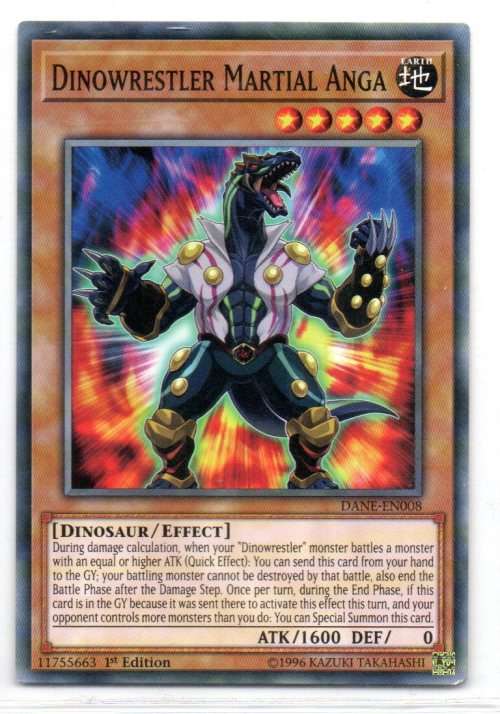 Yu-Gi-Oh! - Dinowrestler Martial Anga - 1st Ed/Common - Dark Neostorm (DANE-EN008)