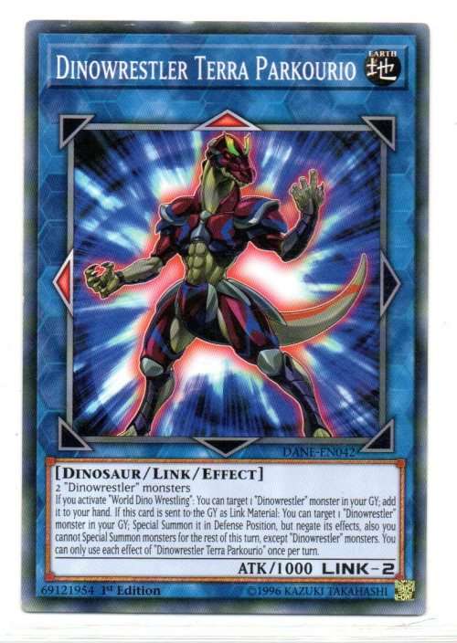 Yu-Gi-Oh! - Dinowrestler Terra Parkourio - 1st Ed/Common - Dark Neostorm (DANE-EN042)