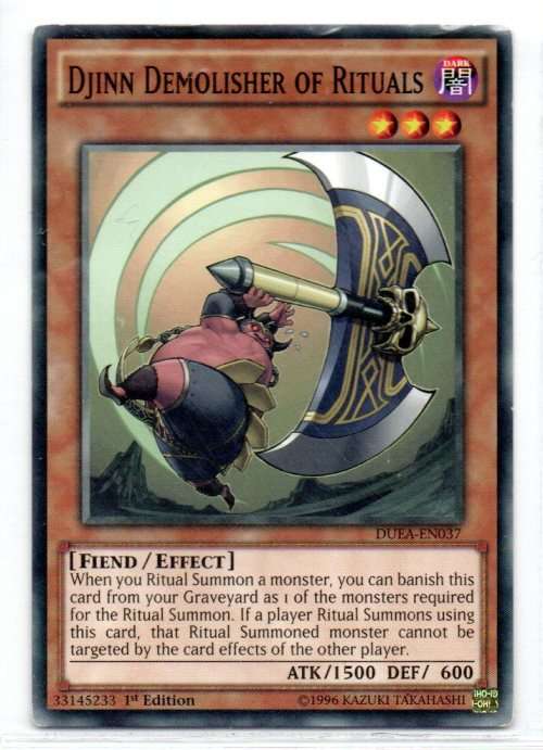 Yu-Gi-Oh! - Djinn Demolisher of Rituals - 1st Ed/Common - Duelist Alliance (DUEA-EN037)