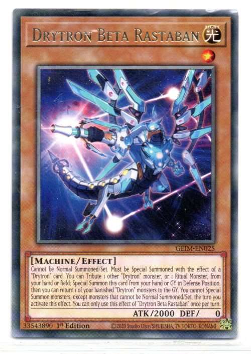 Yu-Gi-Oh! - Drytron Beta Rastaban - 1st Ed/Rare - Genesis Impact (GEIM-EN025)