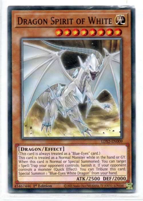 Yu-Gi-Oh!  - Dragon Spirit of White - 1st Ed/Common - Legendary Duelists: Season 2 (LDS2-EN009)