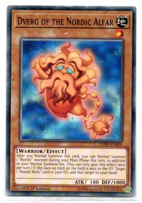 Yu-Gi-Oh!  - Dverg of the Nordic Alfar - 1st/Ed - Legendary Hero Decks (LEHD-ENB05)