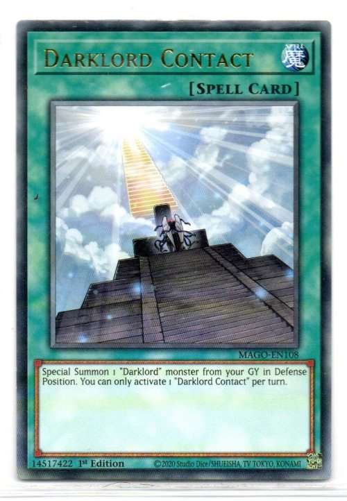 Yu-Gi-Oh!  - Darklord Contact - 1st Ed/Rare - Maximum Gold (MAGO-EN108)