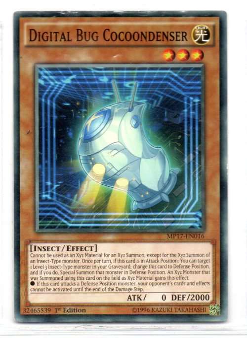Yu-Gi-Oh!  - Digital Bug Cocoondenser - 1st Ed/Common - 2017 Mega-tin Mega Pack (MP17-EN016)