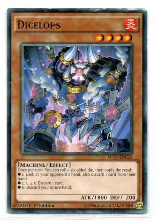 Yu-Gi-Oh!  - Dicelops - 1st Ed/Common - 2017 Mega-Tin Mega Pack (MP17-EN025)
