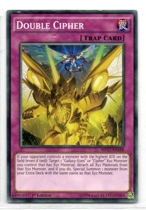 Yu-Gi-Oh!  - Double Cipher - 1st Ed/Common - 2017 Mega-Tin Mega Pack (MP17-EN158)