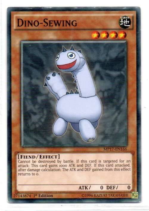 Yu-Gi-Oh!  - Dino-Sewing - 1st Ed/Common - 2017 Mega-Tin Mega Pack (MP17-EN166)