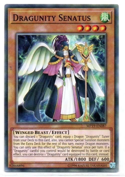 Yu-Gi-Oh!  - Dragunity Senatus - Common - 2019 Gold Sarcophagus Tin Mega Pack (MP19-EN087)
