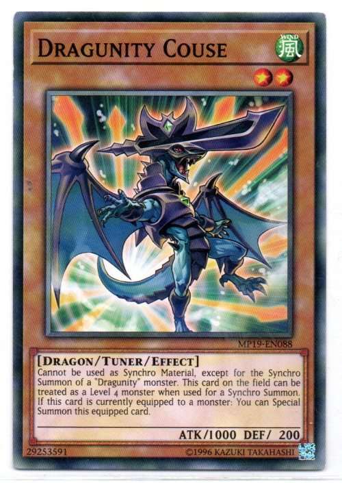 Yu-Gi-Oh!  - Dragunity Couse - Common - 2019 Gold Sarcophagus Tin mega Pack (MP19-EN088)