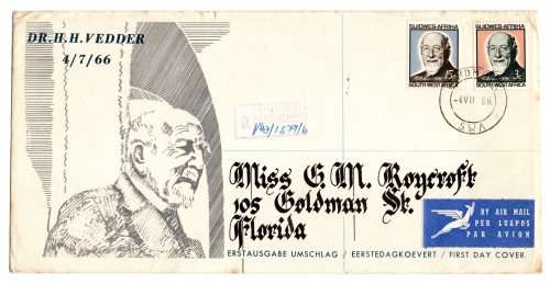 1966 South-West Africa 90th Birthday of Dr. Vedder FDC