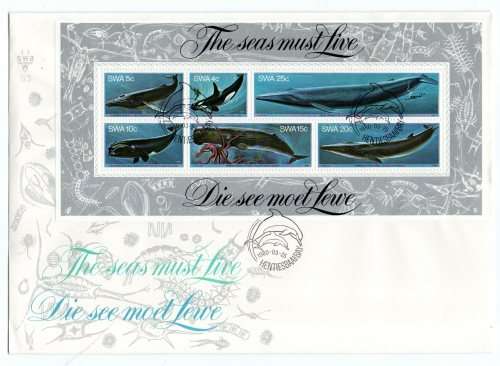 1980 South-West Africa Whales in SWA Waters FDC S3