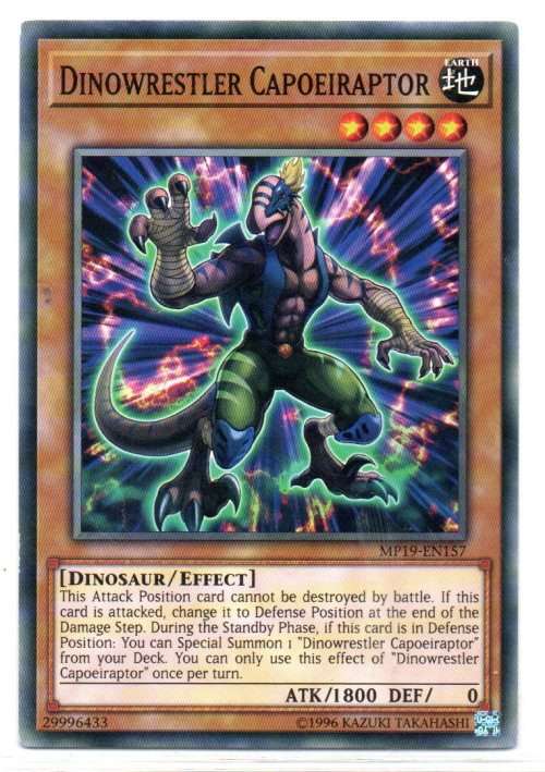 Yu-Gi-Oh!  - Dinowrestler Capoeiraptor - Common - 2019 Gold Sarcophagus Tin Mega Pack (MP19-EN157)
