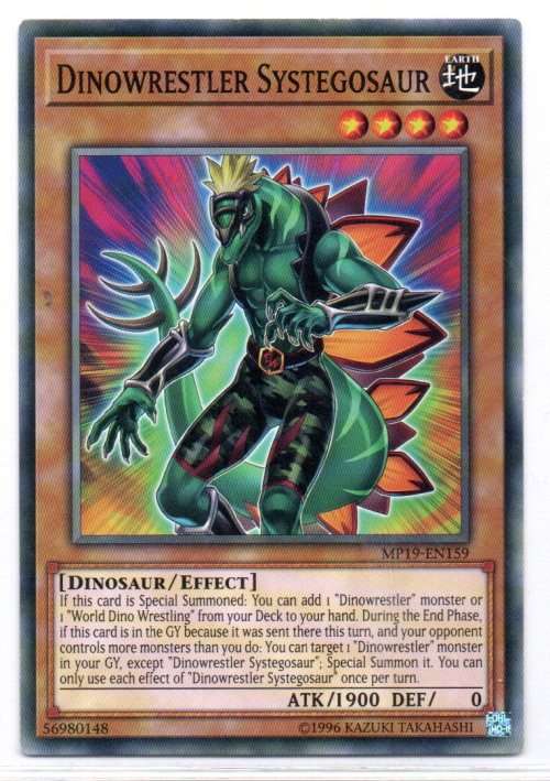 Yu-Gi-Oh!  - Dinowrestler Systegosaur - Common - 2019 Gold Sarcophagus Tin Mega Pack (MP19-EN