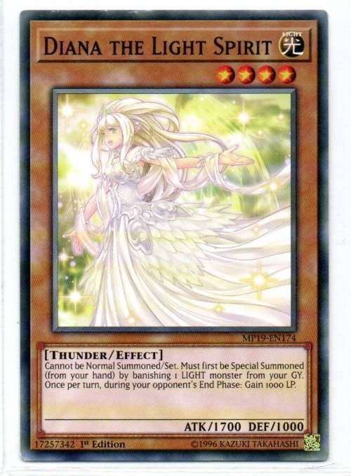 Yu-Gi-Oh!  - Diana The Light Spirit - 1st Ed/Common - 2019 Gold Sarcophagus Tin Mega Pack (MP19-EN17