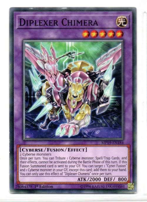 Yu-Gi-Oh!  - Diplexer Chimera - 1st Ed/Common - 2019 Gold Sarcophagus Tin Mega Pack (MP19-EN184)