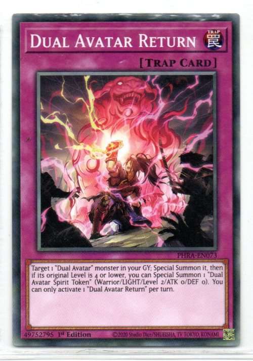 Yu-Gi-Oh!  -  Dual Avatar Return - 1st Ed/Common - Phantom Rage (PHRA-EN073)