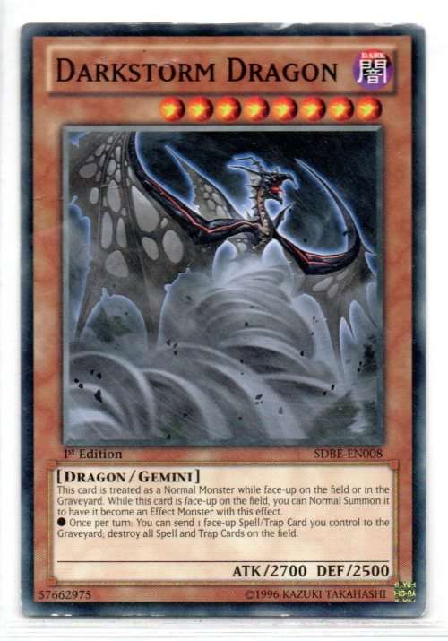 Yu-Gi-Oh! - Darkstorm Dragon - 1st Ed/Common - Saga of Blue-Eyes White Dragon Structure Deck (SDBE-E