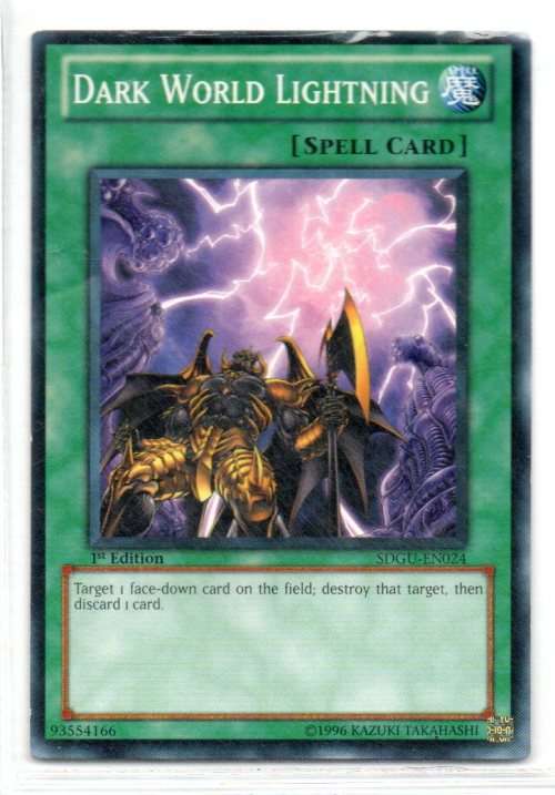 Yu-Gi-Oh! - Dark World Lightning - 1st Ed/Common - Gates of the Underworld Structure Deck (SDGU-EN02