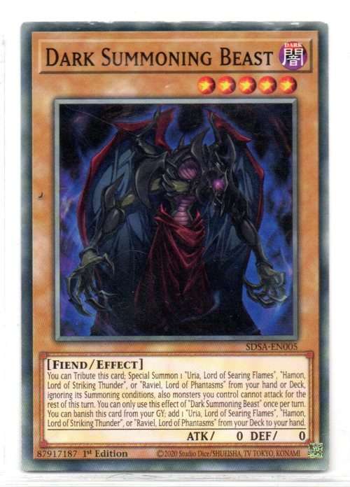 Yu-Gi-Oh! - Dark Summoning Beast - 1st Ed/Common - Structure Deck: Sacred Beasts (SDSA-EN005)