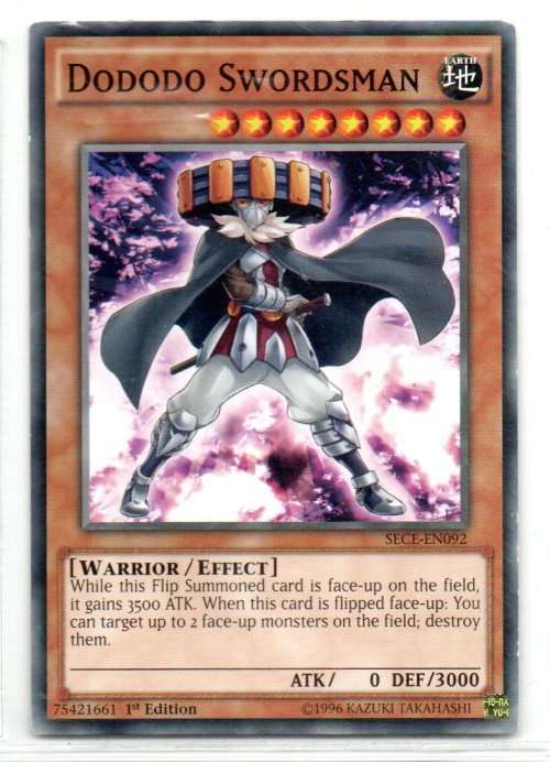 Yu-Gi-Oh! - Dododo Swordsman - 1st Ed/Common - Secrets of Eternity (SECE-EN091)