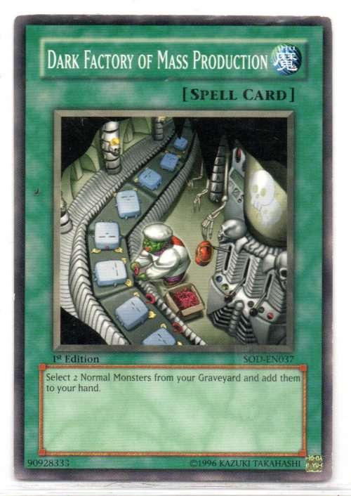 Yu-Gi-Oh! - Dark Factory of Mass Production - 1st Ed/Common - Soul of the Duelist (SOD-EN037)