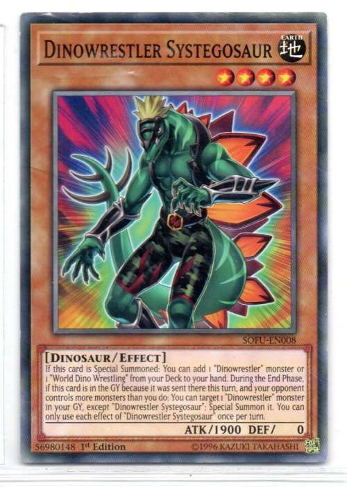 Yu-Gi-Oh! - Dinowrestler Systegosaur - 1st Ed/Common - Soul Fusion (SOFU-EN008)