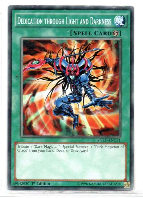 Yu-Gi-Oh! - Dedication Through Light And Darkness - 1st Ed/Common - Yugi`s Legendary Decks (YGLD-ENC