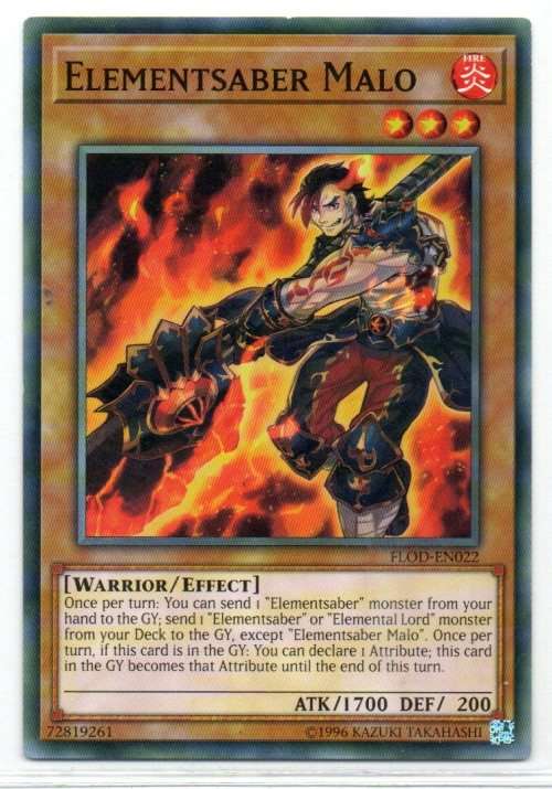 Yu-Gi-Oh! - Elementsaber Malo - Common - Flames of Destruction (FLOD-EN022)
