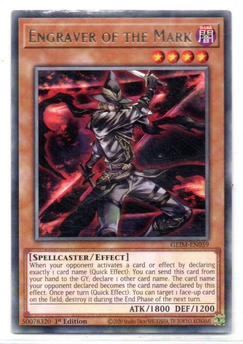 Yu-Gi-Oh! - Engraver of the Mark - 1st Ed/Rare - Genesis Impact (GEIM-EN059)