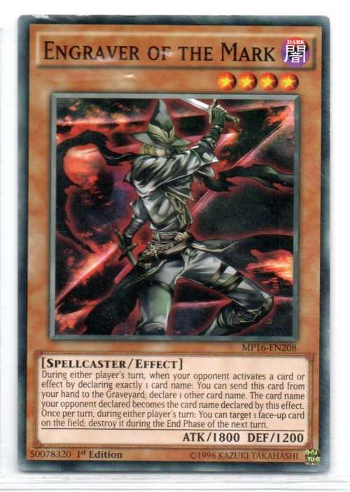 Yu-Gi-Oh! - Engraver of the Mark - 1st Ed/Common - 2016 Mega-Tin Mega Tin (MP16-EN208)