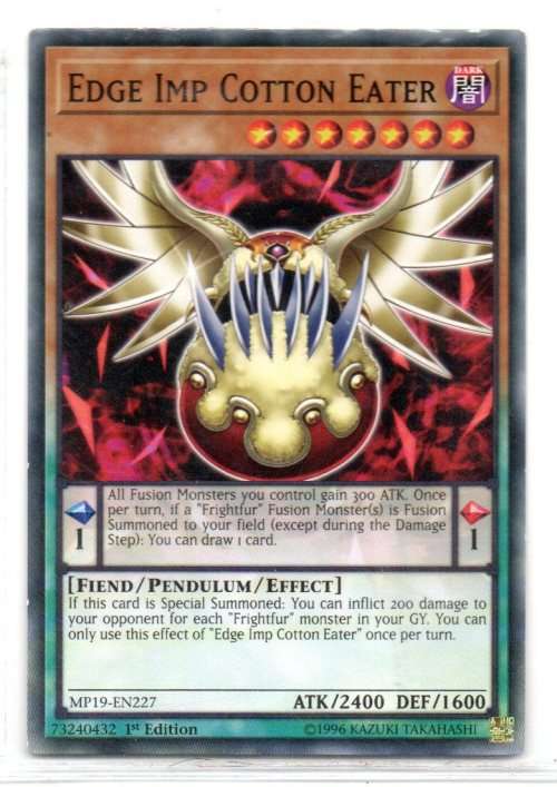 Yu-Gi-Oh! - Edge Imp Cotton Eater - 1st Ed/Common - 2019 Gold Sarcophagus Tin Mega Pack (MP19-EN227)