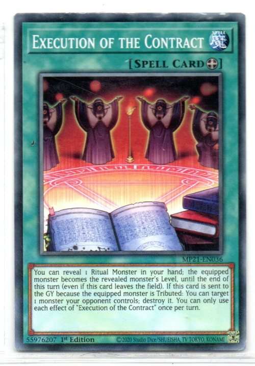 Yu-Gi-Oh! - Execution of the Contract - 1st Ed/Common - 2021 Tin of Ancient Battles (MP21-EN036)