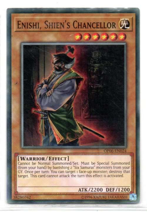 Yu-Gi-Oh! - Enishi, Shien`s Chancellor - Common - OTS Tournament Pack 6 (OP06-EN024)