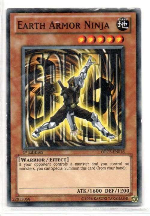 Yu-Gi-Oh! - Earth Armor Ninja - 1st Ed/Common - Order of Chaos (ORCS-EN016)