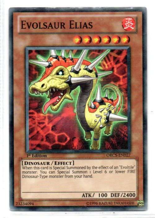 Yu-Gi-Oh! - Evolsaur Elias - 1st Ed/Common - Order of Chaos (ORCS-EN027)