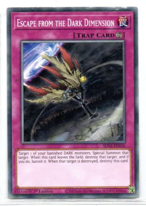 Yu-Gi-Oh! - Escape From The Dark Dimension - 1st Ed/Common - Structure Deck: Sacred Beasts (SDSA-EN0
