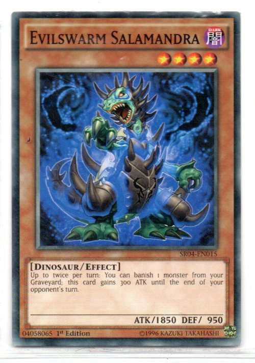 Yu-Gi-Oh! - Evilswarm Salamandra - 1st Ed/Common - Dinosmasher`s Fury Structure Deck (SR04-EN015)