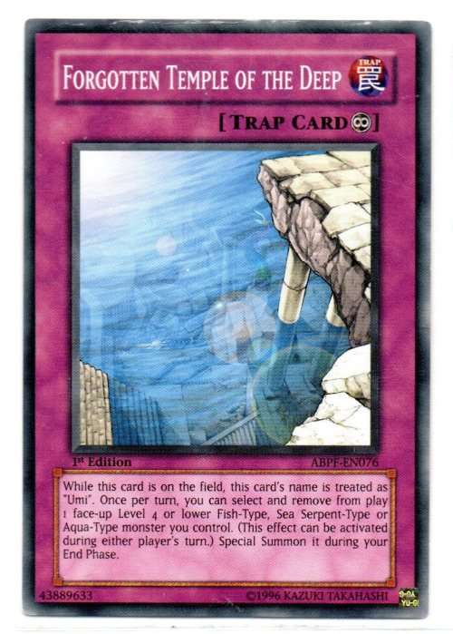 Yu-Gi-Oh! - Forgotten Temple of the Deep - 1st Ed/Common - Absolute Powerforce (ABPF-EN076)