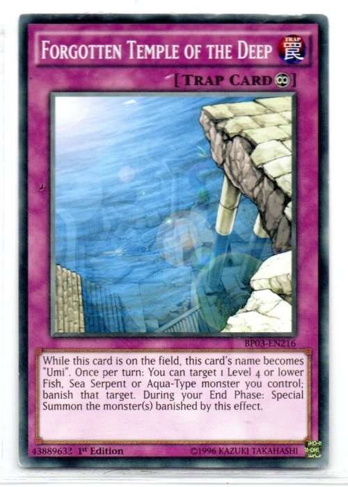 Yu-Gi-Oh! - Forgotten Temple of the Deep - 1st Ed/Common - Battle Pack 3: Monster League (BP03-EN216