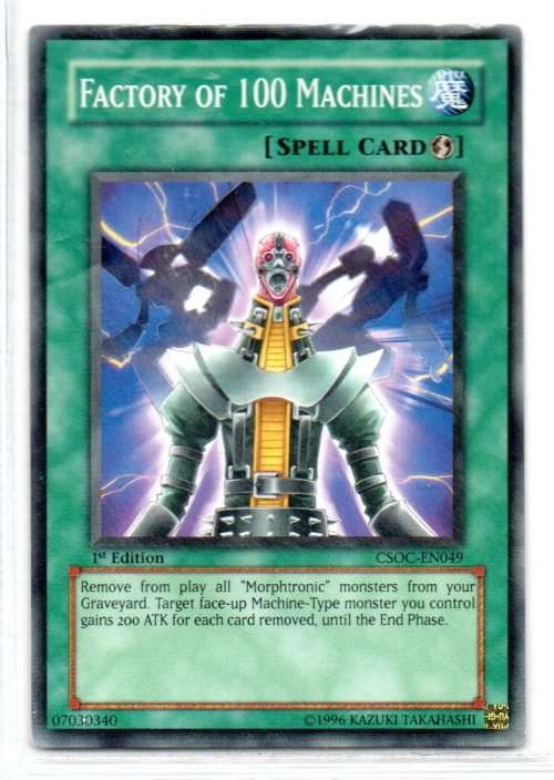 Yu-Gi-Oh! - Factory of 100 Machines - 1st Ed/Common - Crossroads of Chaos (CSOC-EN049)